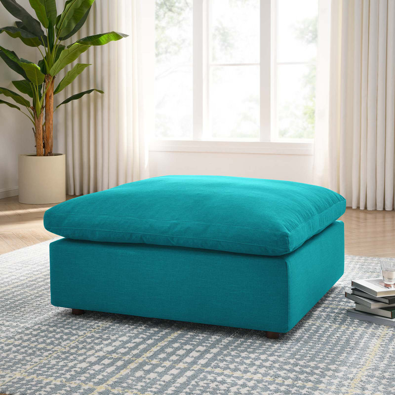 Repose-pieds Copper Grove Hrazdan, Tissage bleu sarcelle