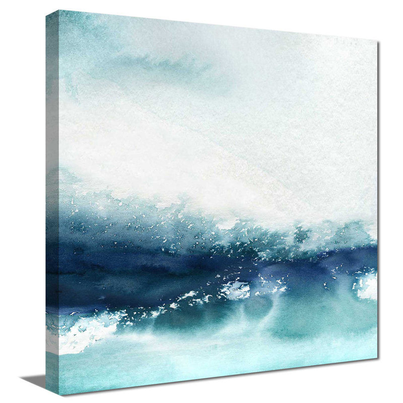 Wispy Waves I par Carol Robinson - Peinture, L 36 po x H 36 po, Toile tendue
