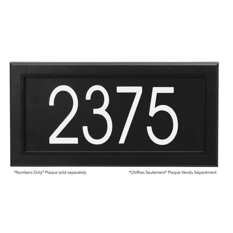 Numéro de maison autocollant, 4 po