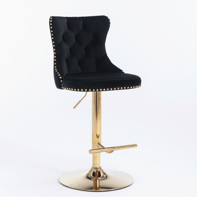 Chaise de salle à manger, Doré, Noir