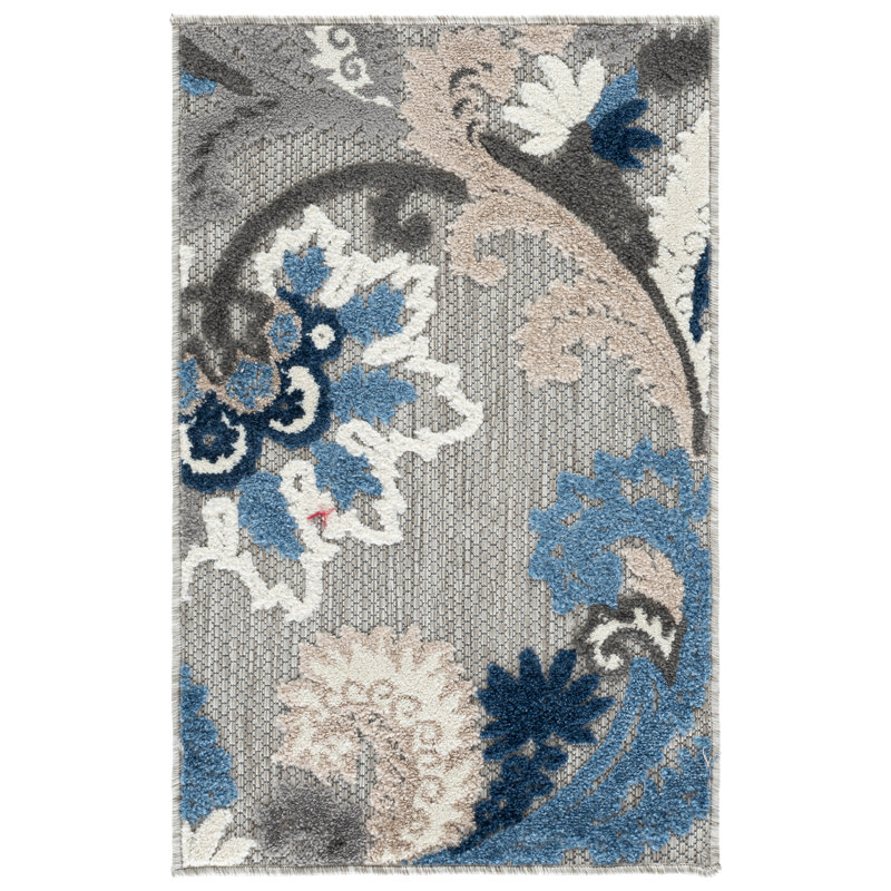 Tapis à motif floral Benning, Rectangle 2 pi x 3 pi