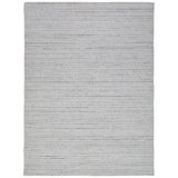 Rava Hand Loomed Striped Area Rug in Ivory