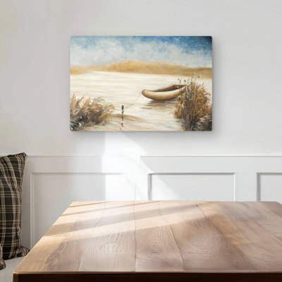 Abandoned Boat - Contemporary Metal Print for Home Decor