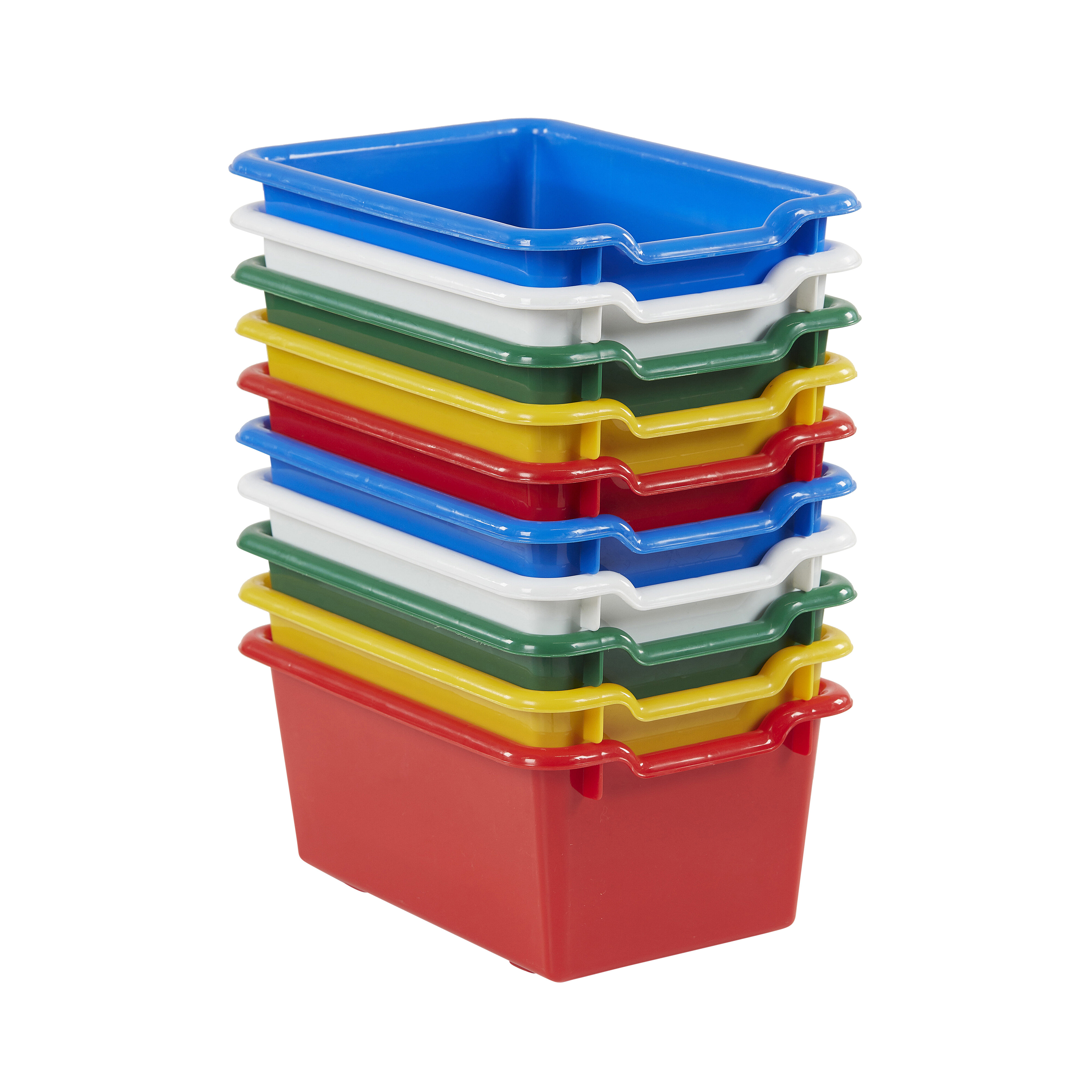 ECR4Kids Letter Size Tray with Lid, Storage Bin, Contemporary, 10-Piece