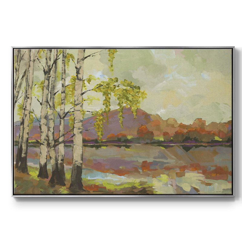Birch Stand " Birch Stand ", Silver Framed, 41" H x 27" W x 2" D