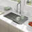 KDK HOME 32" L x 19" W Undermount/Drop In Kitchen Sink Single Bowl Stainless Steel Sink with Grid