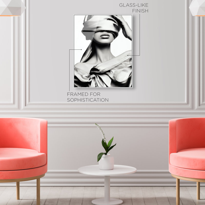 Blinded Grace II High-Gloss Frameless Acrylic Glass Wall Art Fashion Print by Oliver Gal, Ready to Hang, 16 x 20, 21"H x 25"W