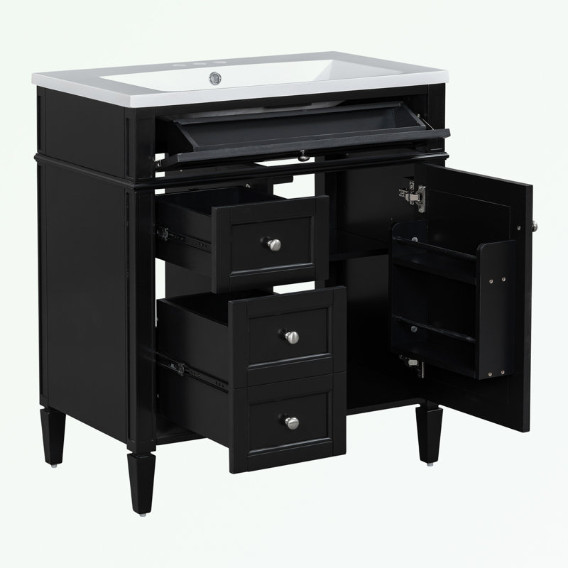 Pollark Bathroom Storage, Black