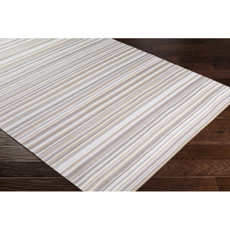 Tapis gris moyen tissé à plat Arianah, 5 pi x 7 pi 6 po