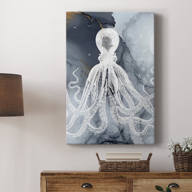 Octopus Ink I - galerie sur mesure, H 18 po x l 12 po