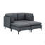 Canapé modulaire en lin rembourré avec pieds en métal-86248760