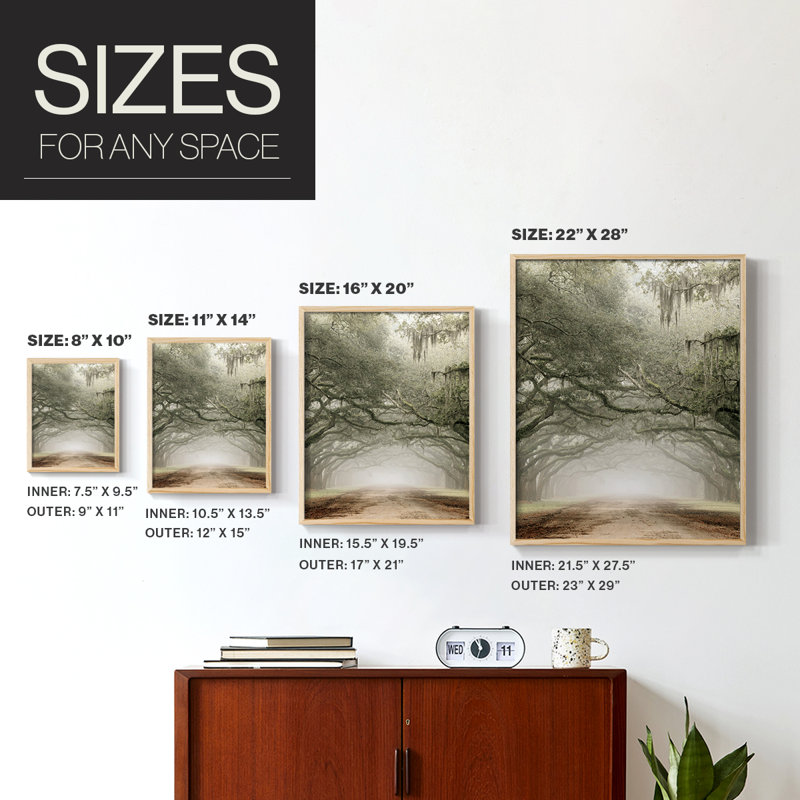 Plantation Drive Framed Print - Solid Wood, 30" H x 24" W