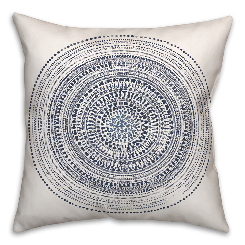 Circle Geometric Outdoor Throw Pillow