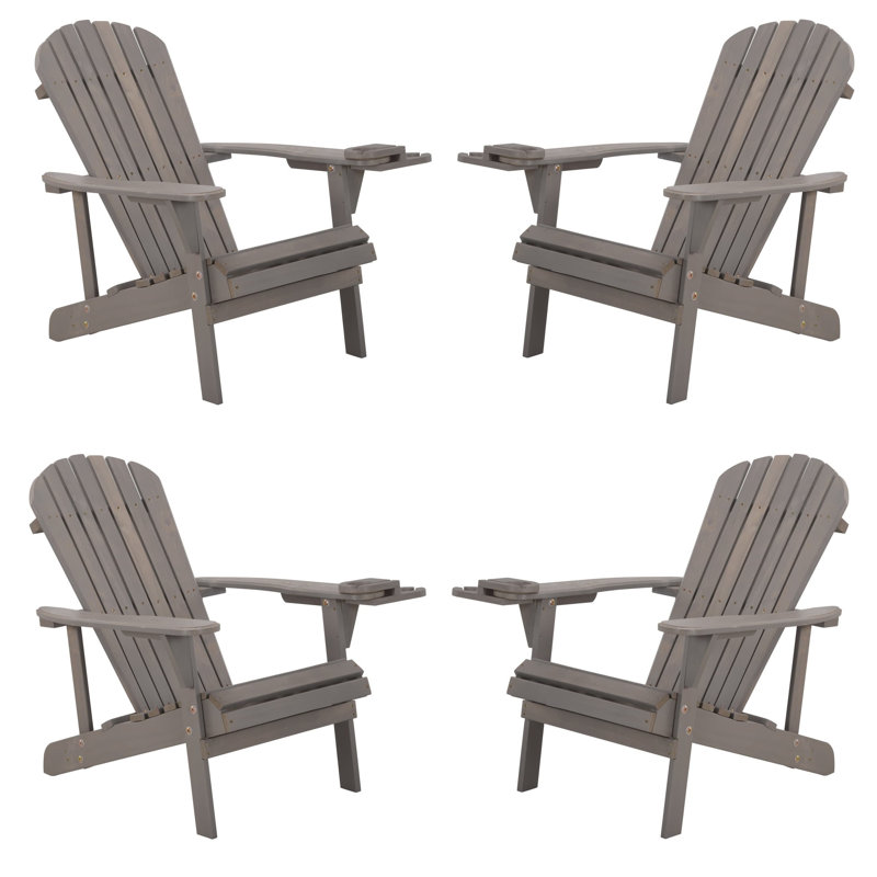 Colyn Pine Outdoor Adirondack Chair, Gray