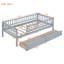 Lit de jour simple gris avec deux tiroirs - Structure en bois pour plus d'espace de rangement-1627373823-1627373822