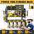Heavy-Duty Metal Power Tool Organizer With Pegboard - Efficient Storage For Garage And Workshop
