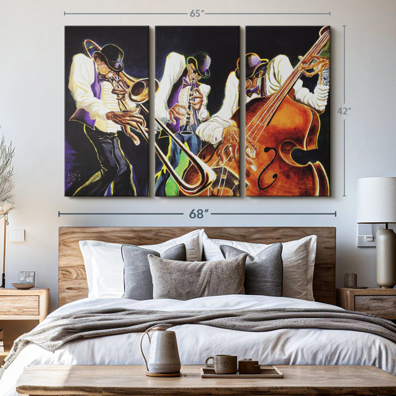 «Jamming I Wall Art» sur toile, H 42 po x l 65 po x P 1,25 po
