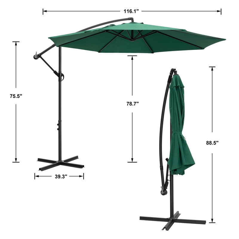 Parasol d'extérieur, Vert