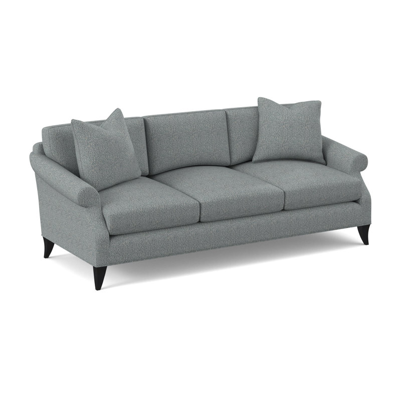 Turner Sofa, Maya Cyan Polyester Blend, Espresso