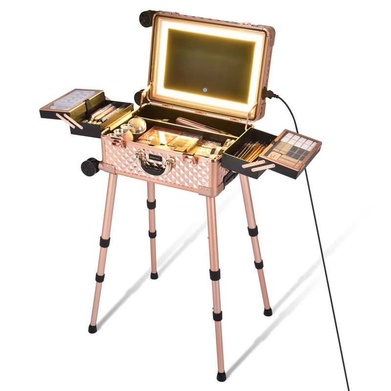 Organisateur de maquillage en métal 4 compartiments