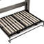 Grey Full Size Bed That Can Be Folded Into Cabinet, Space - Feature, Metal Frame And , No Spring Box Needed, Easy Assembly Project, Manageable Foldable To Solid For Durability, Wood Slats Support