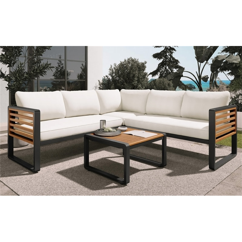 Ensemble de conservation pour patio 4 pièces, Beige et brun