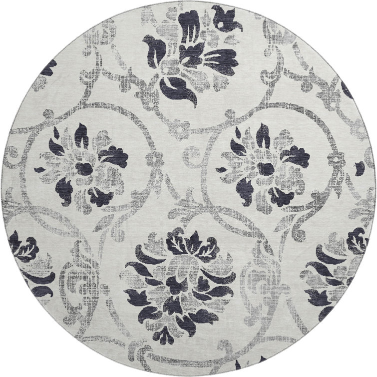 Premium Machine Washable Prisco Black Rug