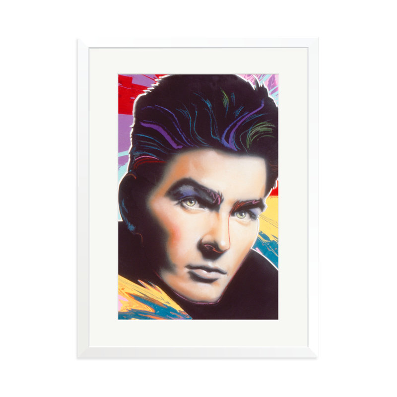 Charlie Sheen, White, 31" H x 23" W