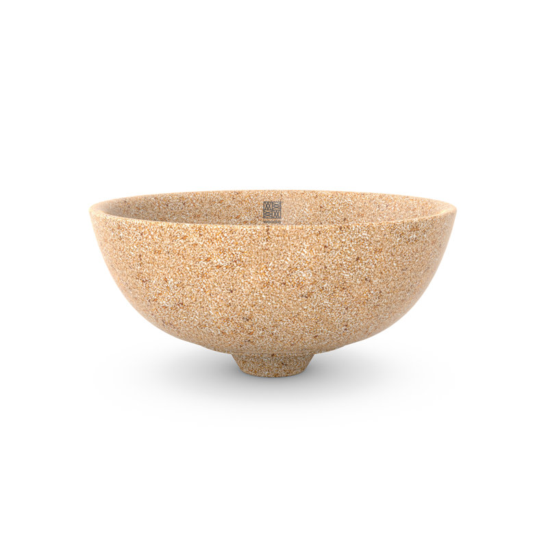 Woodio Soft40 15.75'' Wood Circular Bathroom Sink, Light Natural