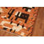 Tapis à motif oriental marocain orange 6 x 8
