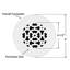 Grille ronde en aluminium moulé massif Achtek de 4,5 po (6 po de diamètre au total), revêtement en poudre-107243174-102352986