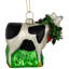 Ornement suspendu en verre 3 "Vache avec couronne