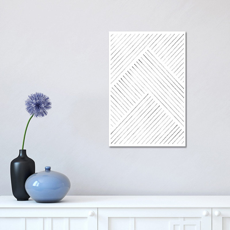 Geometric Line by Whales Way - Print on Canvas, Wrapped Canvas, 45.72cm H x 30.48cm W x 1.91cm D
