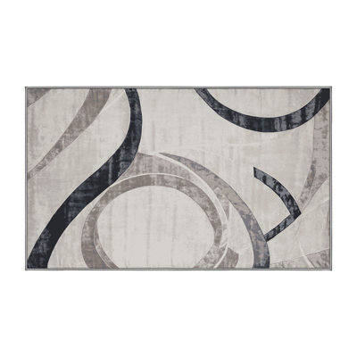 Tapis gris lavable à la machine