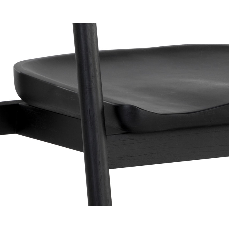 Chaise avec accoudoirs capitonnée Gernhard - gris chiné Belfast - noir