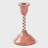 Dusty Pink Checkered Aluminum Taper Candle Holder-1574520814