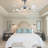 42''Retractable Crystal Chandelier Fan With Remote Control 3 Color 3 Speed Change-923637102