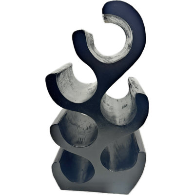 Alffi Solid Wood Tabletop Wine Bottle Rack