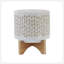 PLATEAU DE 8 po AVEC SUPPORT EN BOIS, BEIGE