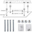 Système de robinet de douche à DEL 16 "x32" brossé or avec douchette et douchette