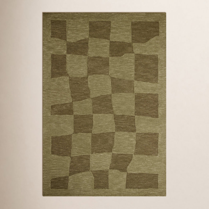 Leanne Ford x Loloi Craven Green / Olive Area Rug, Square 1'6"