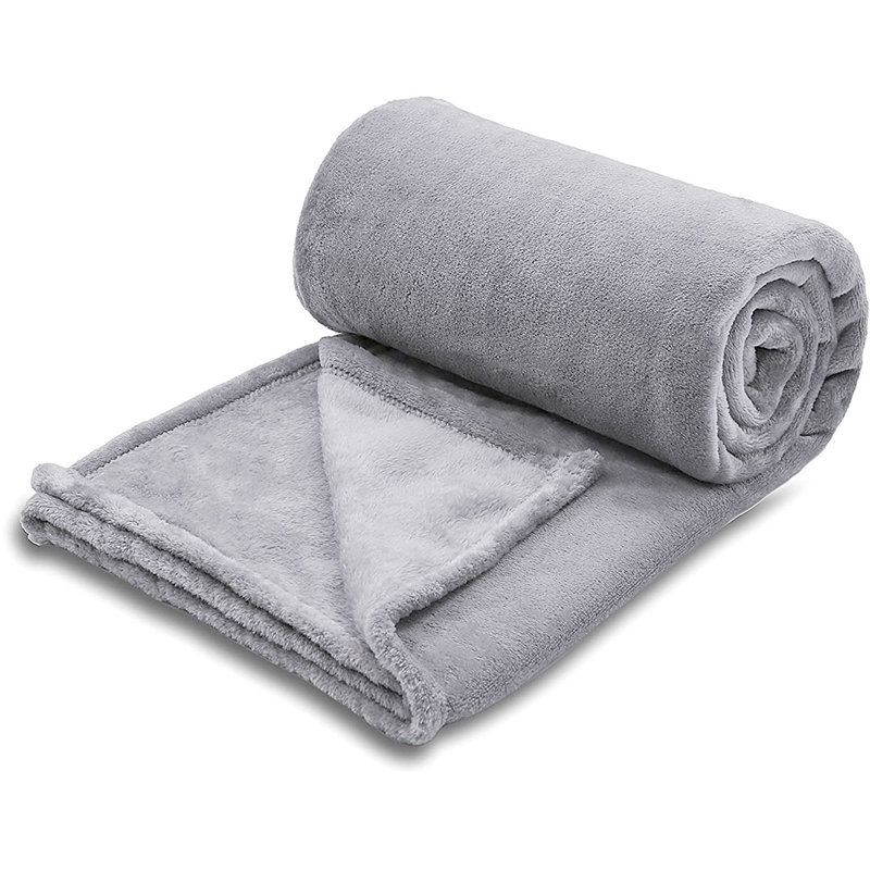 Throw Blanket, 39.5" W x 55" L, Gray