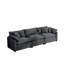 Canapé modulaire Mid-Century 3 places avec 2 accoudoirs et 3 coussins-1646335488