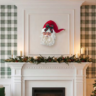 21" Velvet Santa Face