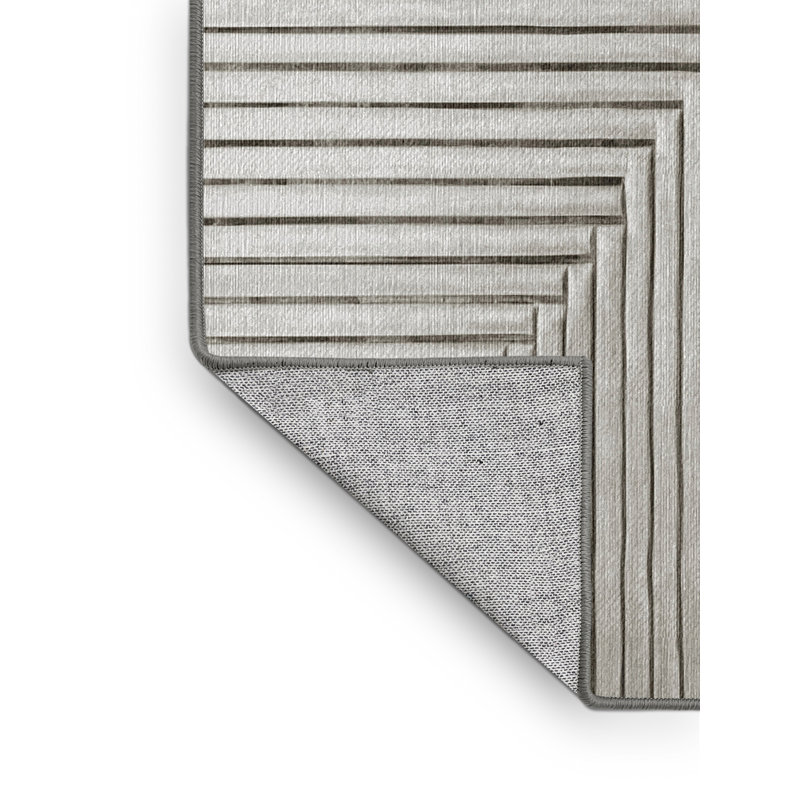 Tapis gris lavable à la machine GSIX03635, Rond 6 pi