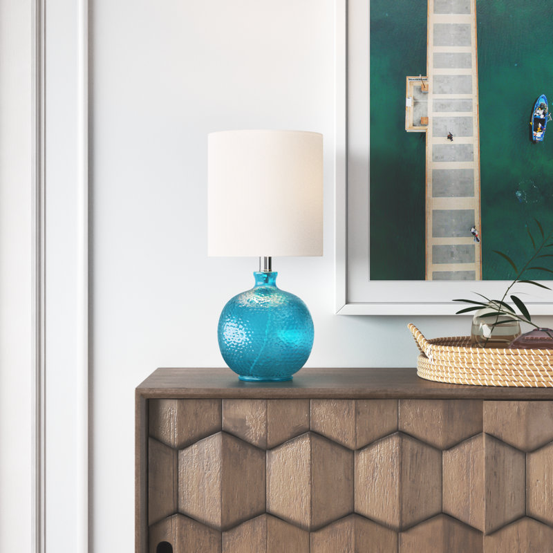 Lampe de table 20 po Barnwell, Cerulean