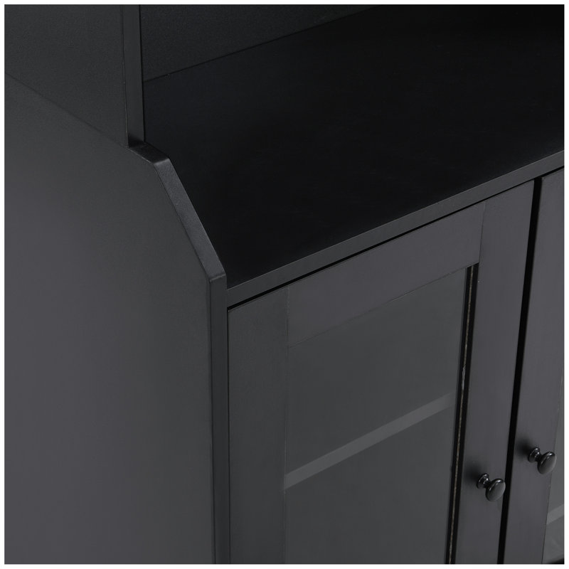 Buffet de rangement minimaliste L 60 po avec 4 portes et dispositif de rebond pour le salon et le vestibule Minimalist Style
