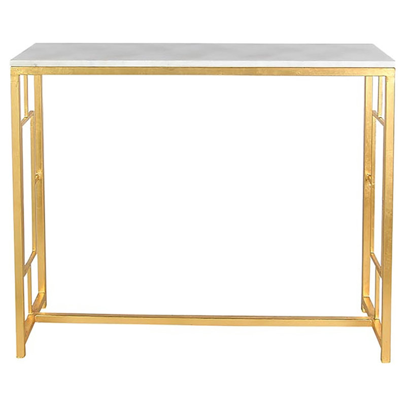 Rose Mary 45'' Console Table, Carrera Marble