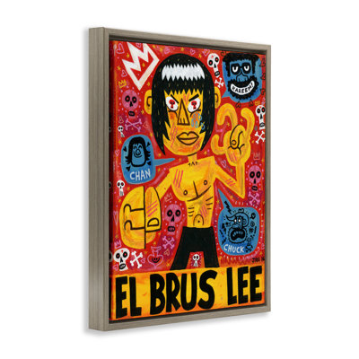El Brus Lee Iconic Culture Floating Frame, design by Jorge R. Gutierrez