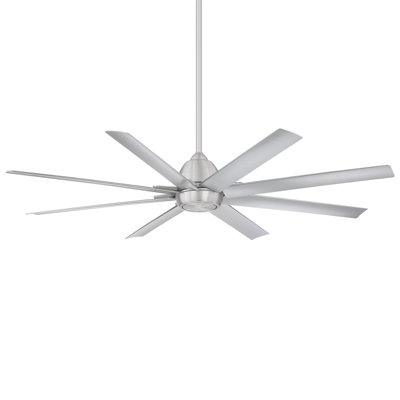 66" 8 - Blade Outdoor / Indoor Smart Ceiling Fan with Remote Control Included, Works With Google Assistant, Amazon Alexa and IOS/Android Mobile APP